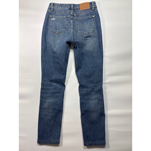 Judy Blue Women's Distressed Skinny Fit Blue Stretch Denim Jeans -3/26 (26x25.5) - Picture 2 of 6